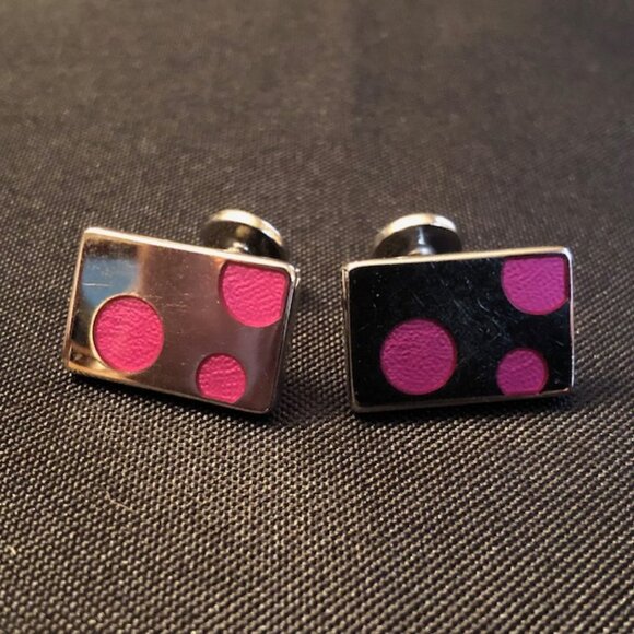 Paul Smith Pink Polka Dot Cufflinks - Picture 1 of 4